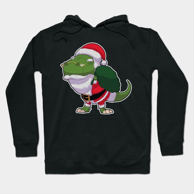 Dino Santa Claus Hoodie by DinoTropolis